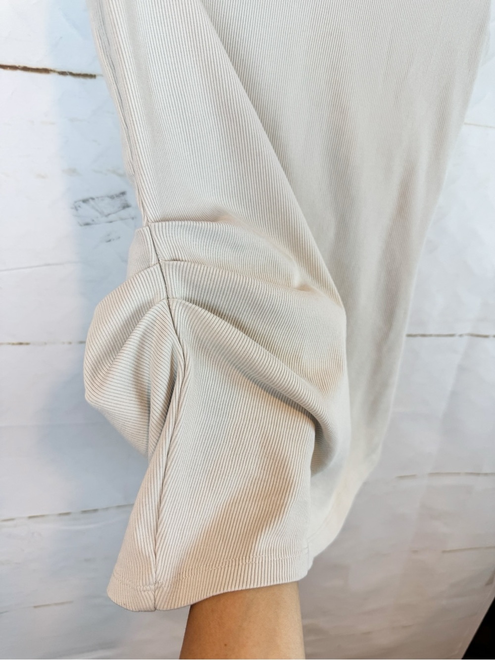 Zara | Ribbed Top w Side Ruching Detail, L - Picture 8 of 8